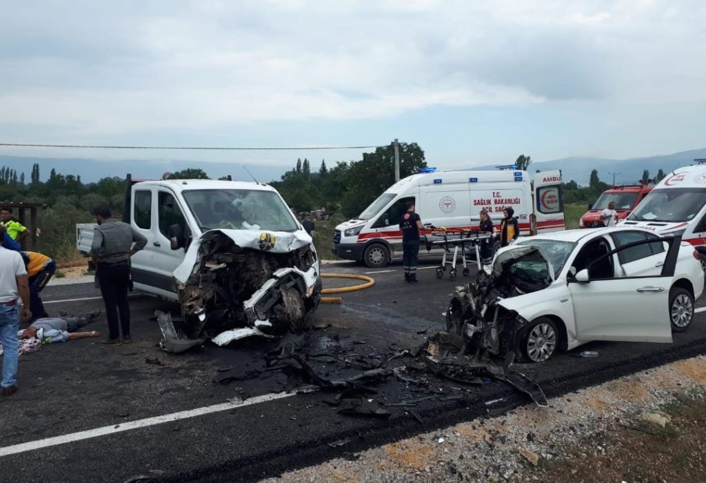 TOGG şantiye girişinde feci kaza