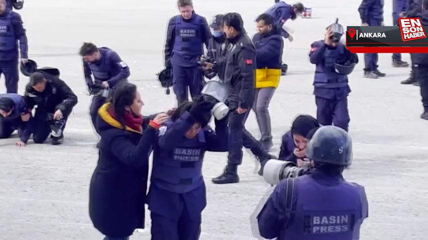 AA’nın savaş muhabirliği eğitiminde toplumsal olaylara müdahale tatbikatı