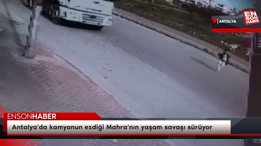 Antalya’da kamyonun ezdiği Mahra’nın yaşam savaşı sürüyor