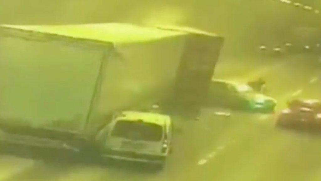 Bolu Dağı Tüneli’nde meydana gelen kazanın kamera görüntüsü