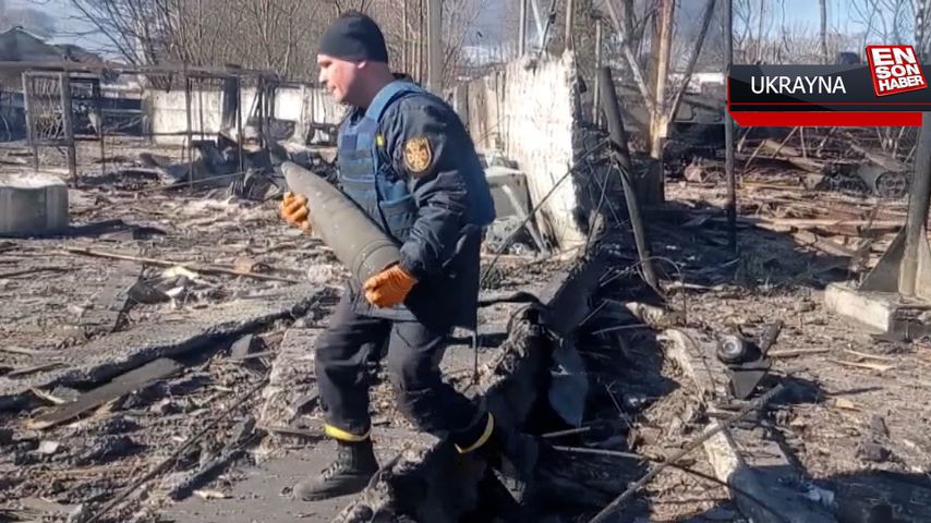 Çernihiv’de, Rus birliklerine ait 91 bomba ele geçirildi