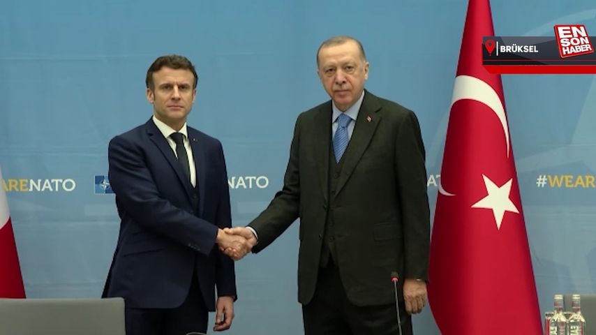 Cumhurbaşkanı Erdoğan, Fransa Cumhurbaşkanı Macron ile bir araya geldi