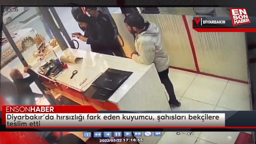 Diyarbakır’da hırsızlığı fark eden kuyumcu, şahısları bekçilere teslim etti