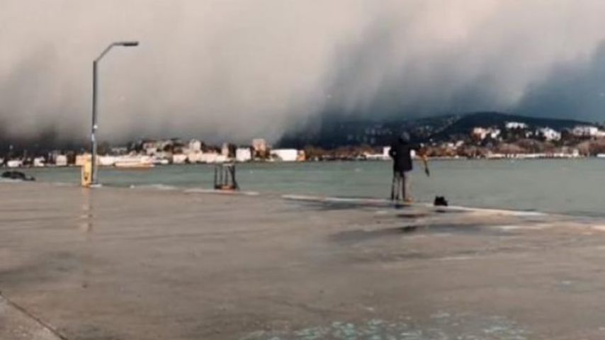 İstanbul’da kar bulutlarının geçişi