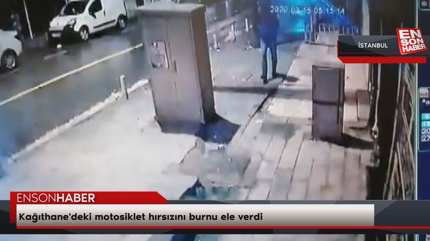 Kağıthane’deki motosiklet hırsızını burnu ele verdi