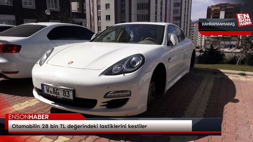 Otomobilin 28 bin TL değerindeki lastiklerini kestiler