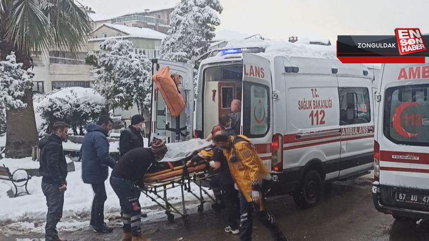 Zonguldak’taki 1 çocuk babası, karı temizlemek için çıktığı çatıdan düşüp öldü