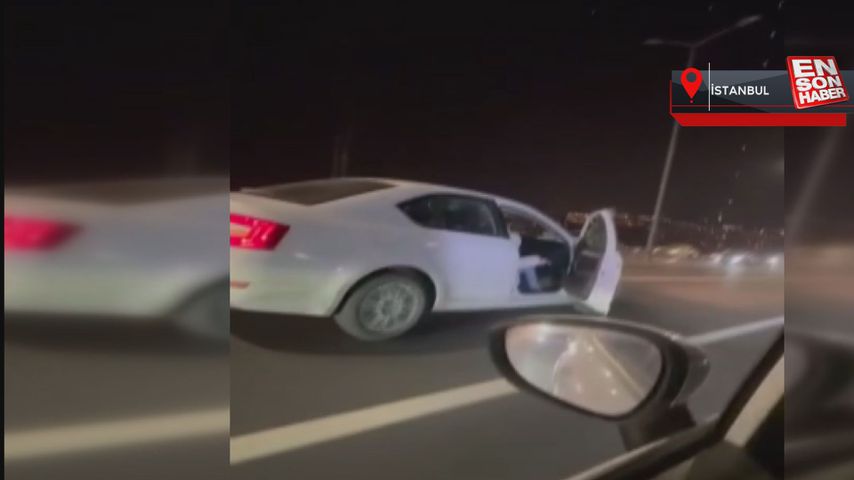 İstanbul’da arkadaşıyla tartışan kadın arabadan atlamaya çalıştı