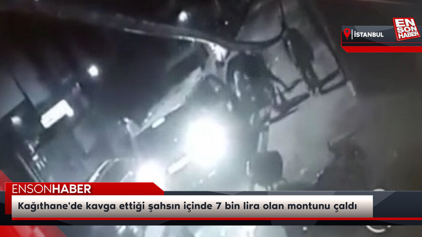 Kağıthane’de kavga ettiği şahsın içinde 7 bin lira olan montunu çaldı