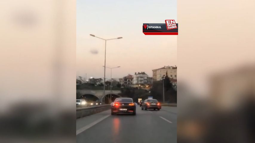 Ümraniye’deki düğün konvoyunda makas attılar