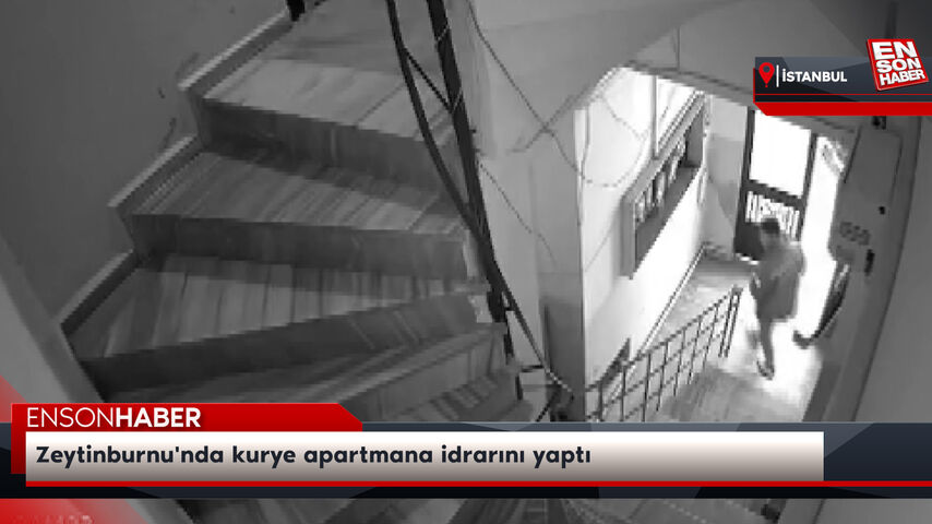 Zeytinburnu’nda kurye apartmana idrarını yaptı